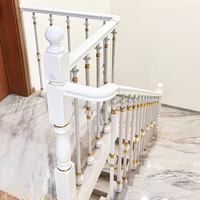 Rampe d'escalier moderne minimaliste en cristal noir et blanc, adaptée aux villas et appartements intérieurs, personnalisable