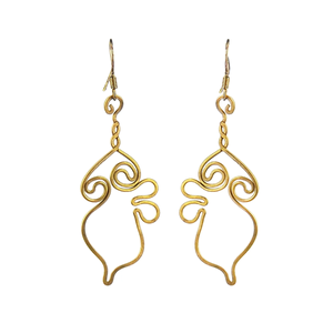 Mode haute qualité en laiton boucle d'oreille bijoux petites boucles d'oreilles pour les femmes plaqué or pièce en gros - Product Image 6