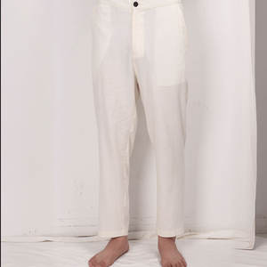 <span class=keywords><strong>Pantaloni</strong></span> Casual da uomo personalizzati <span class=keywords><strong>pantaloni</strong></span> di <span class=keywords><strong>lino</strong></span> in cotone leggero con elastico in vita con chiusura a metà vita - Product Image 5