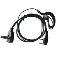 Écouteur filaire avec PTT et interface 3,5 mm pour radio bidirectionnelle et talkie-walkie, compatible avec les écouteurs et casques audio.