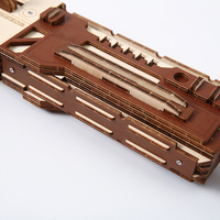 Mainan Puzzle Edukatif DIY 3D Kayu Ramah Lingkungan dari Cina, Model Senjata Mekanik untuk Dirakit Sendiri