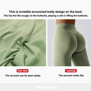 LuluyunレディースソリッドフレアヨガパンツVクロスオーバーハイウエスト隠しシュクランチブートカットプラスサイズ4ウェイストレッチバットリフティング - Product Image 5