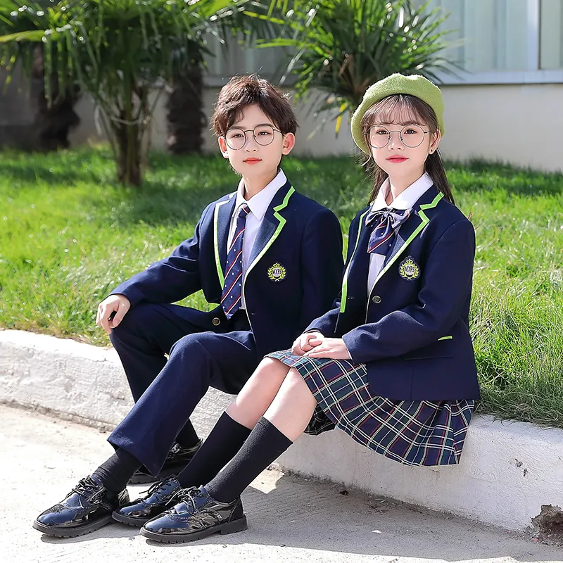 Goedkope Prijs Custom Japanse Volledige Sets Schooluniform Primaire Kinderen Midden School Hoge Kids Jongen Meisje Rok En Wit Overhemd
