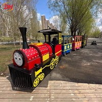 Train touristique sans rails à vapeur électrique pour divertissement familial, idéal pour les zoos et parcs de loisirs en plein air