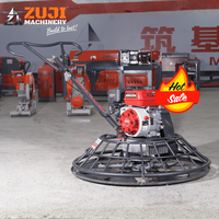 ZUJI Fraiseuse à béton à essence haute puissance 5,5 CV, 150 tr/min, profondeur de travail 8-10 cm, moteur, boîte de vitesses, polisseuse latérale ZJ100