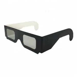 カスタム印刷用紙使い捨てシネマアナグリフ線形偏光3Dメガネ
