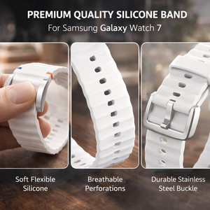 Bracelet de montre en silicone à motif ondulé pour <span class=keywords><strong>Samsung</strong></span> Galaxy <span class=keywords><strong>Watch</strong></span> 7 40/44 mm - Product Image 4