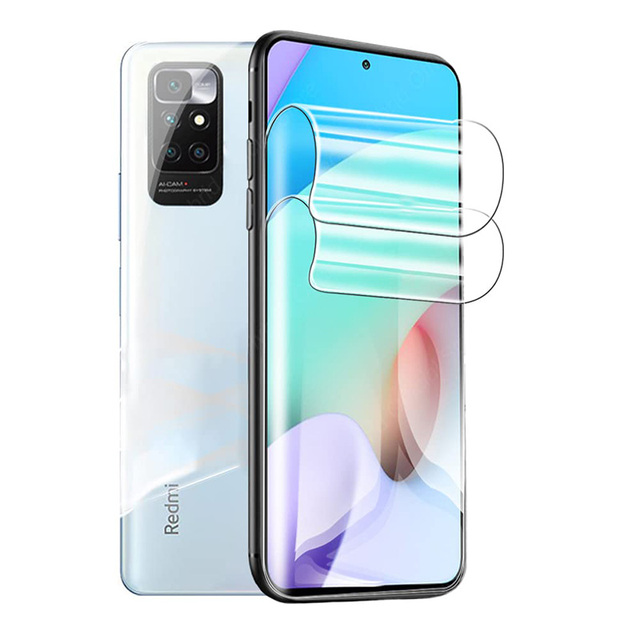 Bubble-Free Easy Installation Liquid Soft TPU Screen Protector HD Clear Anti-Shock Hydrogel Film for Redmi Note 10 Mobile Phones