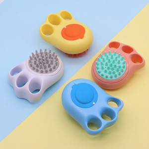 Cute Rubber Pet <b>Bath</b> <b>Brush</b> Soft <b>Dog</b> Grooming Massage Shampoo Dispenser Stocked Cat <b>Dog</b> Hair Removal Custom - Product Image 1