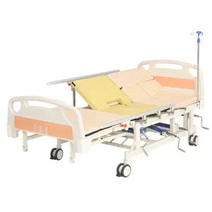5-Function Electric Nursing Hospital Bed Multi-Functional Metal Medical Bed With Turn Over And Toilet Features For Patients