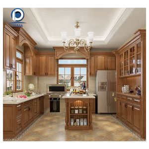 Armoire <span class=keywords><strong>de</strong></span> <span class=keywords><strong>cuisine</strong></span> en bois massif au design contemporain avec accessoires haut <span class=keywords><strong>de</strong></span> gamme et configuration <span class=keywords><strong>de</strong></span> rangement flexible - Product Image 4