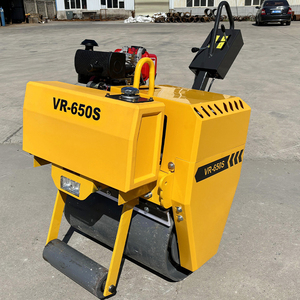 Single Drum Hochwertige Walk Behind Vibrations-Straßen walze Mini-Walzen-Sphätverdichter-Baumaschine - Product Image 4