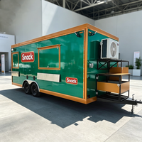 Remorque combinée autonome de 5 m² avec friteuse, grill et générateur pour la vente de plusieurs aliments hors réseau