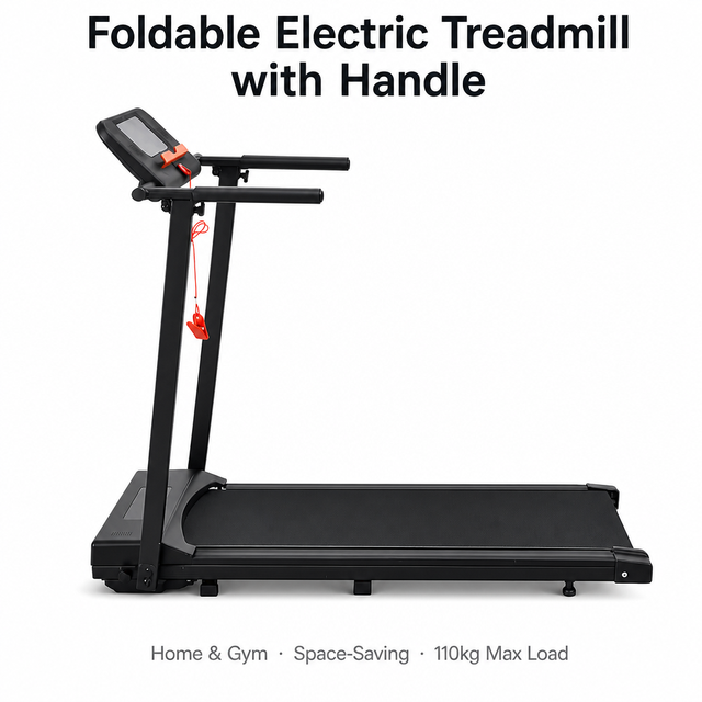 Customized Gym Fitness Exercise Home Sports Folding Walking Running Machine Portable Exercise Treadmill with Handle