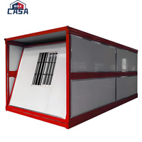 Maison préfabriquée mobile en acier pliable facile et bureau pour hôtels Maison préfabriquée pliable extérieure