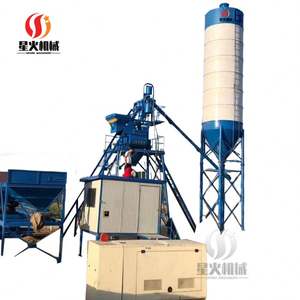 Pabrik Beton Mini HZS25 25m3/jam dengan 2 Silo, Pabrik Beton Stasioner Tipe Tetap, Pabrik Pencampur Beton Siap Pakai HZS25 - Product Image 2