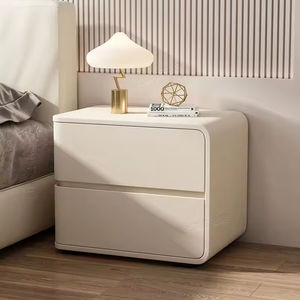 Прикроватная тумба в современном стиле из массива дерева, с 2 ящиками, для квартиры или отеля, класса люкс, с функцией хранения - Product Image 4