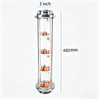 Plaque à bulles de distillation en cuivre Teve (1,5 po/2 po/3 po/4 po) et plaque à bulles en verre cristallin pour colonnes de reflux – Prise en charge OEM et ODM