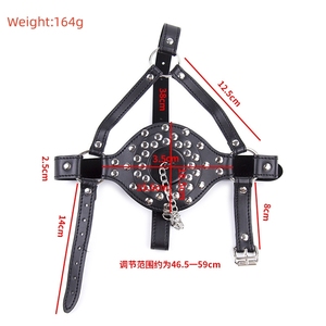 Boca Gag Collection Impermeable PU Cuero SM BDSM <span class=keywords><strong>Bondage</strong></span> Gags Bozales Boca abierta Bola Gag Juguetes sexuales eróticos - Product Image 2