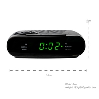 Neuheit Hotelzimmer versorgung LED Digital Radio Snooze Wecker 24 Stunden Anzeige tisch AM FM Radio Wecker