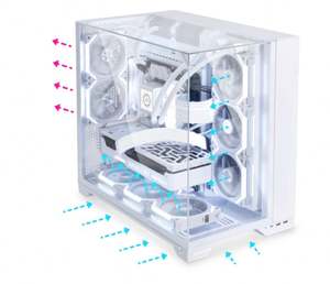 <span class=keywords><strong>Lian</strong></span> <span class=keywords><strong>Li</strong></span> O11 Vision Tower Chassis coque d'ordinateur <span class=keywords><strong>blanc</strong></span>/noir pour étui de jeu boîtier PC - Product Image 6