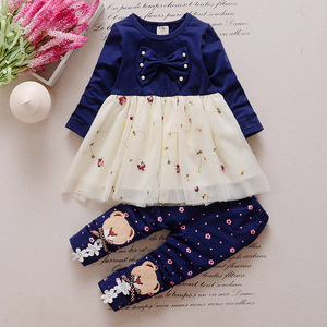 Ensembles de robes et leggings fantaisie pour filles, vêtements pour enfants, expédition à l'étranger - Product Image 4