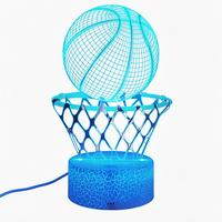Ventes en gros de lampes de nuit LED 3D créatives, bases en plastique, commande tactile, design moderne coloré, lumières décoratives pour la maison