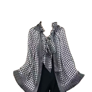 Châles, étoles, capes, couvertures, ponchos et écharpes en polyester pour femmes, au design de luxe, style musulman, épais, chauds et en pashmina pour l'hiver - Product Image 1