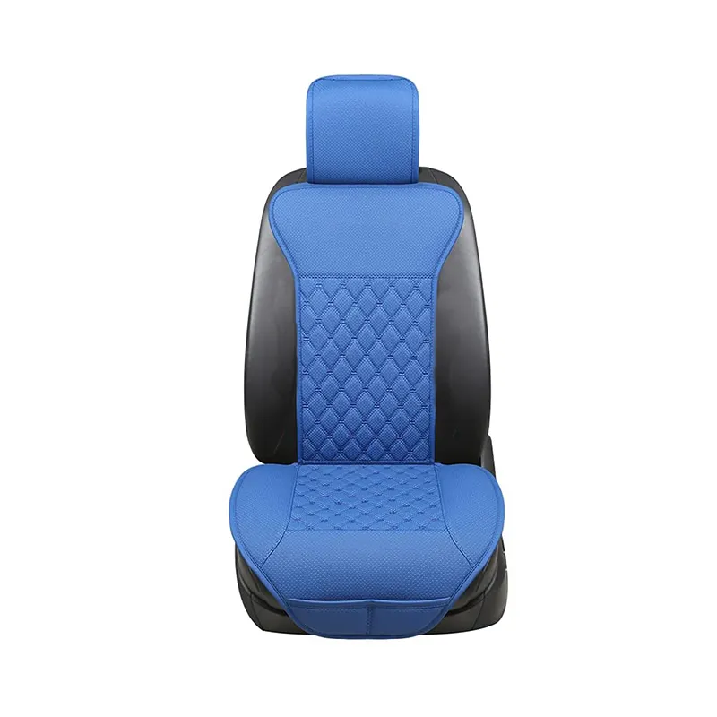 MESOROCK antiscivolo blu chiaro coprisedili in pelle per auto coprisedili comodi e resistenti in pelle blu