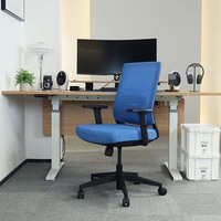 Chaise de bureau à mi-dossier en tissu personnalisé Chaise de bureau d'étude ergonomique pour enseignants Chaise de bureau de direction pivotante en maille inclinable