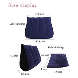 Wellwanted P-PF3101 Keilförmiges <span class=keywords><strong>Sex</strong></span>-Stuhl-Positionierungskissen Möbel Dreieckige Aufblasbare Rampe für Tiefere Unterstützung - Product Image 6