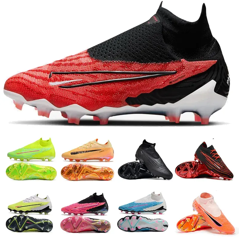 Mens Crianças Botas de futebol da juventude Phantom GX Elite United DF Blaze Edição limitada Baltic Blue Pink Anti-CLog Pack Fusão