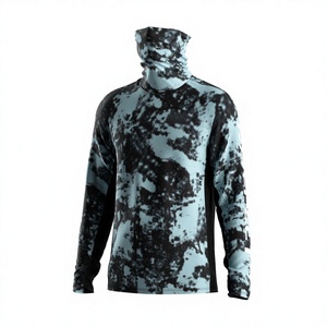Wholesale Men's Fishing <b>Sun</b> <b>Shirt</b> with Integrated Mask Side Mesh Flexible Durable for Travel Camping - Product Image 3