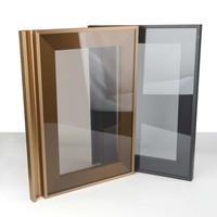 Porte en verre de type G Cadre en aluminium antirouille en verre trempé de 5mm pour porte d'armoire de cuisine