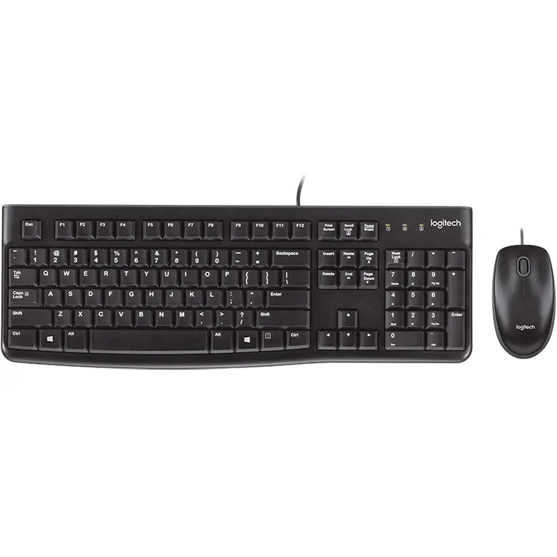 Logitech MK120 유선 방수 키보드 및 마우스 세트 콤보 노트북 컴퓨터