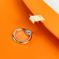 Carnet SIDAIXUE A5 avec accessoires métalliques, agenda orange, ensemble de sacs en PU