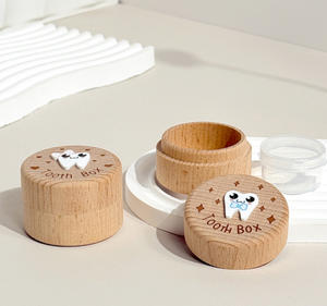 Caja de Madera Premium para Guardar Dientes de Leche, con Diseño Artesanal Pintado a Mano, Caja de Almacenamiento Única para Dientes de Leche Infantiles con Tapa - Product Image 4