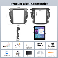 Podofo pour Nissan Altima 2004-2007 Écran vertical de 9,7 pouces pour autoradio, système audio de voiture 4+64 Go, CarPlay sans fil, Android Auto, WiFi OEM
