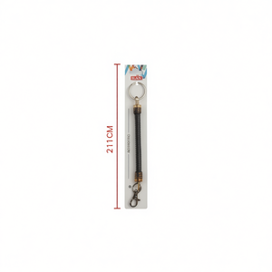 Portachiavi a molla Ilan 21 cm con gancio in metallo nero per chiavi e pantaloni - Product Image 1