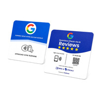 Carte NFC Google Review en plastique ABS durable, puce NTAG215 réinscriptible pour spa, salon de massage, avec support d'emballage personnalisé