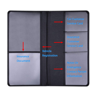 Similicuir de qualité supérieure, boîte à gants, organisateur de voiture, portefeuille d'enregistrement