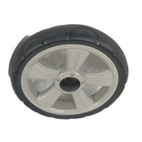 Roue en mousse EVA de 9 pouces avec moyeu en plastique et fixation rapide, capacité de charge de 45-50 kg, alésage de 8 mm pour chariot à main de magasin