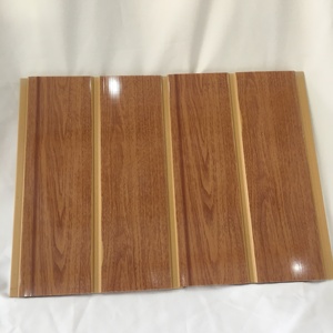 Pannello Murale in PVC Effetto <span class=keywords><strong>Legno</strong></span> Laminato a Due Scanalature da 30CM per <span class=keywords><strong>Rivestimento</strong></span> Pareti di Camere d'Albergo Contemporanee - Product Image 4