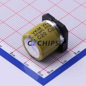 ตัวเก็บประจุอิเล็กโทรไลต์อะลูมิเนียมแบบ SMD รุ่น VKMI1702G330MV, ขนาด D16xL17 มม. ความจุ 33uF 20% 400V 900mA-100kHz - Product Image 2