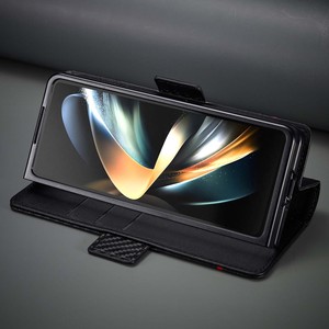 Étui portefeuille pour téléphone Samsung <span class=keywords><strong>Z</strong></span> Fold3 <span class=keywords><strong>4</strong></span> 5 6 7 8 <span class=keywords><strong>Flip</strong></span>, avec emplacement pour cartes, motif de protection - Product Image 4