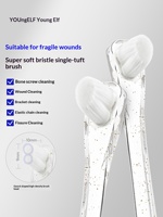 YOUNGELF Brosse à dents ultra-douce pour dents de sagesse, tête unique, brosse à dents orthodontique, brosse à dents spéciale à petite tête pour appareils dentaires