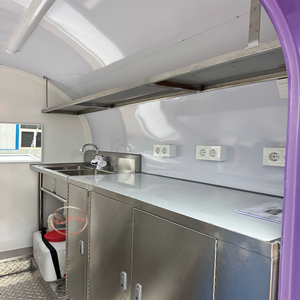 Rimorchio Mobile per Alimenti in Vetroresina Viola - Carretto per Snack Completamente Attrezzato in Acciaio Inox, Venditore di Birra, Hot Dog/Gelati - Product Image 3