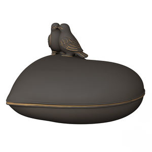 高級メモリアル & 葬儀用プレミアムセラミック2人用鳩トリビュート瓶カスタムハートコンパニオン - Product Image 3