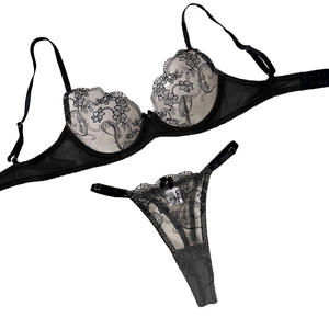 Set di Biancheria Intima Femminile con Ricamo Floreale, Trasparente in Rete, Sexy, Comodo, Semplice ed Elegante, Lingerie Erotica Trasparente - Product Image 5