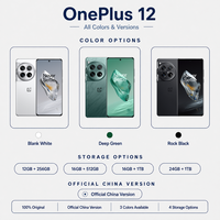 Smartphone OnePlus 12 5G Snapdragon 8 Gen 3 Layar AMOLED 6,82 Inci 120Hz Android 14 Baterai 5400mAh Pengisian Cepat 100W Tidak Terkunci 5G Ponsel OPPO